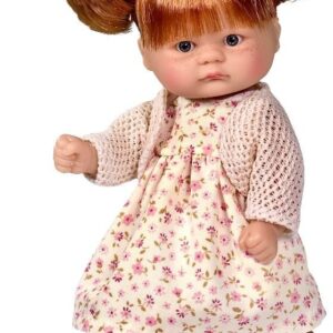 Asi - Bambola Rosa Baby Dukke - Pige - Rødbrunt Hår Og Kjole