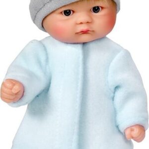 Asi - Bomboncín Baby Dukke - Dreng - Blond Hår - Lyseblå Grå