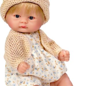 Asi - Bonboncín Baby Dukke - Dreng - Blond Hår Og Beige Strik