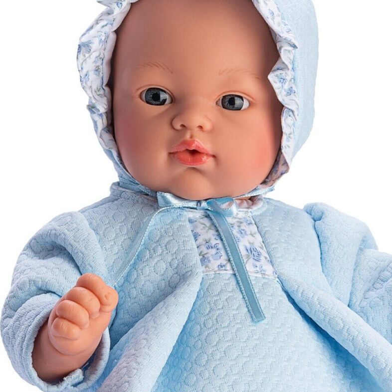 Asi - Koke Baby Dukke - Dreng - 36 Cm - Blåt Tøj Med Sutteflaske