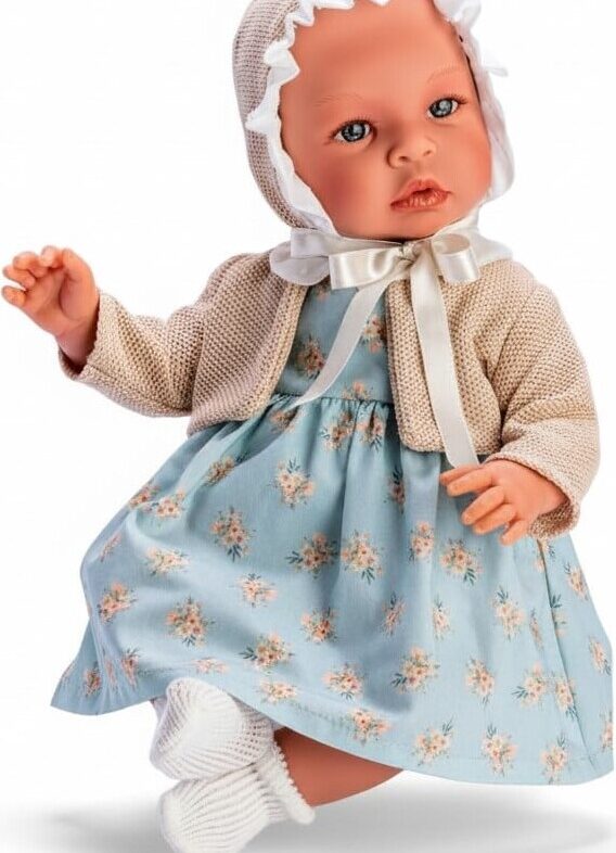 Asi - Leonora Baby Dukke - Pige - 46 Cm - Kyse Og Blomsterkjole