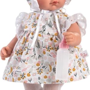 Asi - Oli Baby Dukke - Pige - 36 Cm - Blomstret Tøj Og Sutteflaske