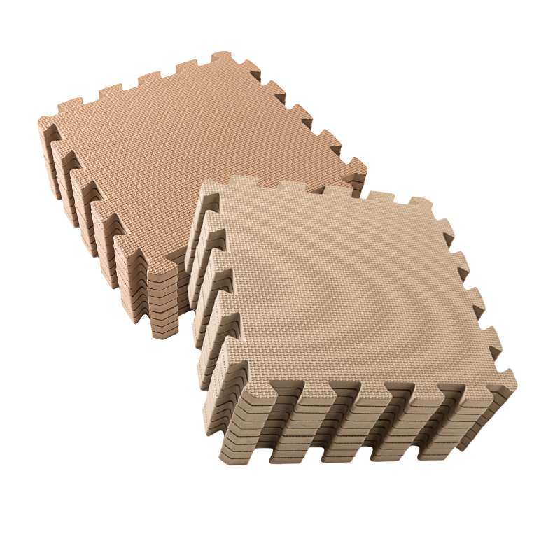 Kid'oh Skumlegegulv - 2 x 9 brikker - Caramel/Nougat