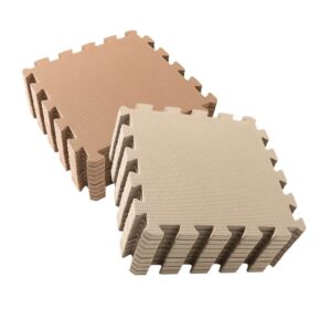 Kid'oh Skumlegegulv - 2 x 9 brikker - Caramel/Sand