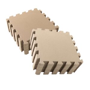 Kid'oh Skumlegegulv - 2 x 9 brikker - Nougat/Sand