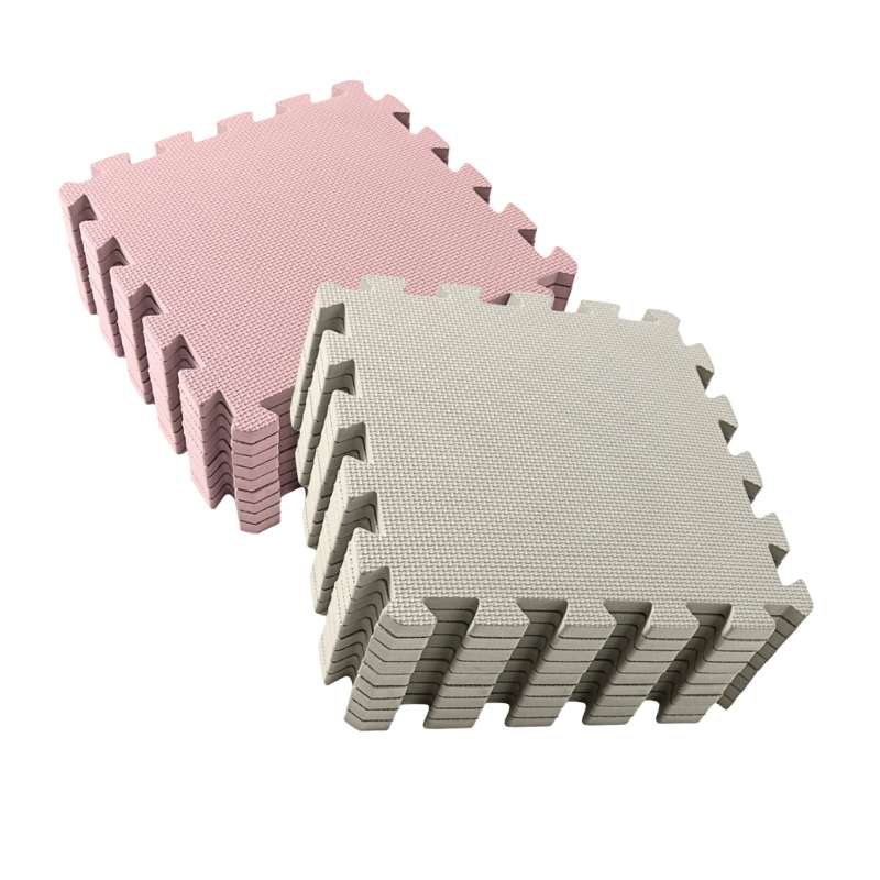 Kid'oh Skumlegegulv - 2 x 9 brikker - Rock/Dusty Rose