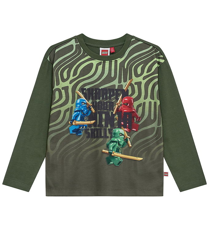 LEGOÂ® Ninjago Bluse - LWTaj 713 - Armygrøn m. Print