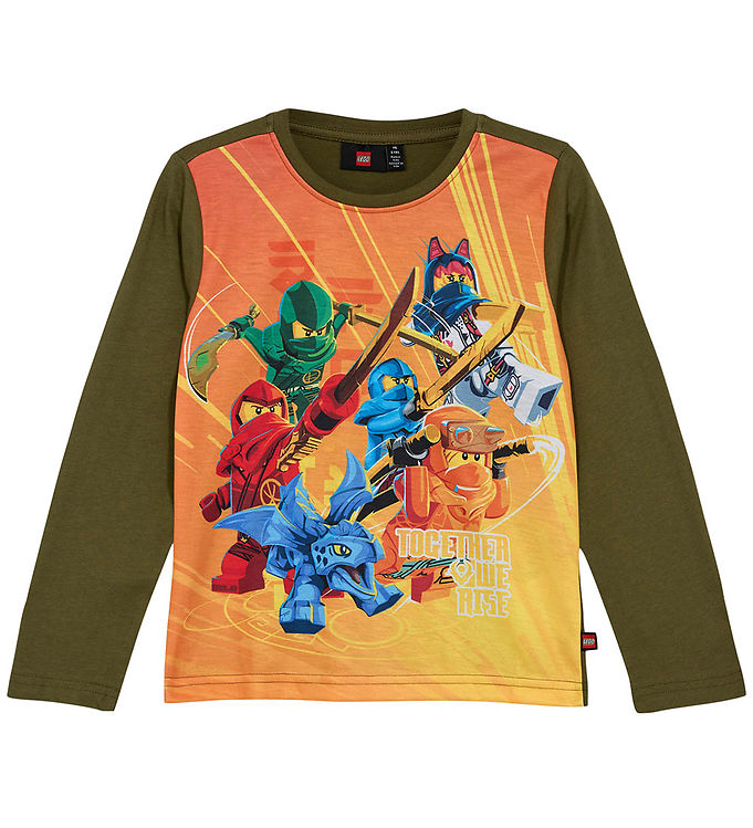 LEGO® Ninjago Bluse - LWTano 701 - Dark Khaki m. Print