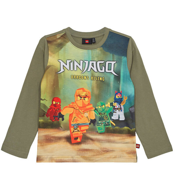 LEGOÂ® Ninjago Bluse - LWTano - Støvet Grøn m. Print