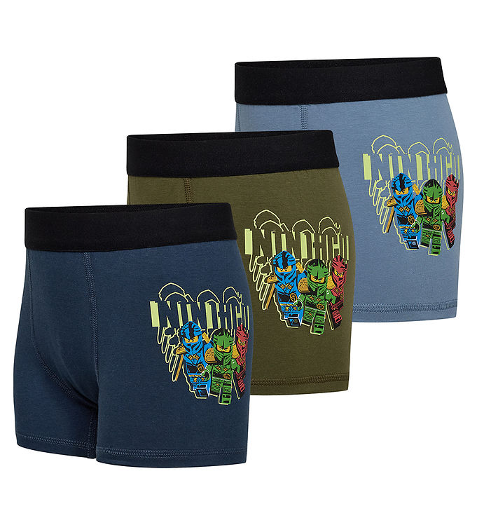 LEGOÂ® Ninjago Boxershorts - 3-pak - LWAkio 708 - Blå/Grå
