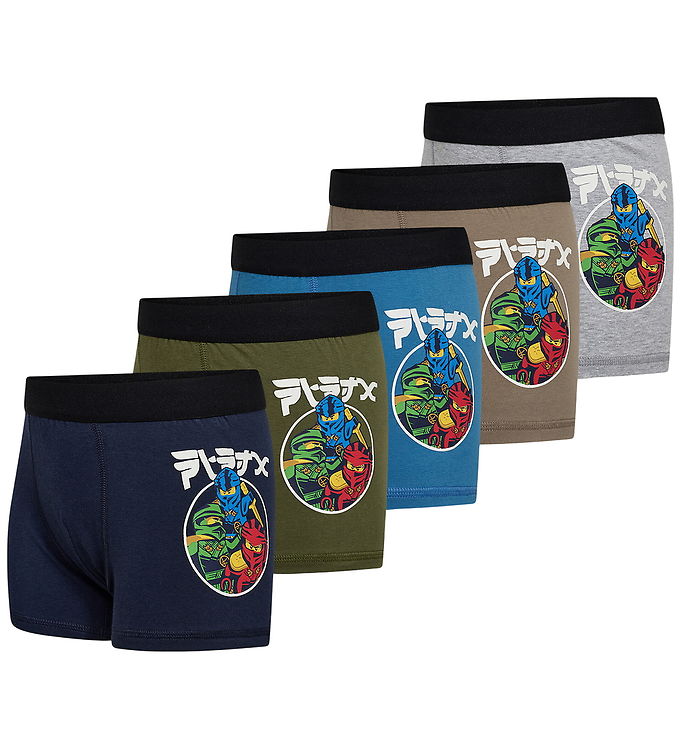 LEGOÂ® Ninjago Boxershorts - 5-pak - LWAiko 603 - Navy/Armygrøn/B