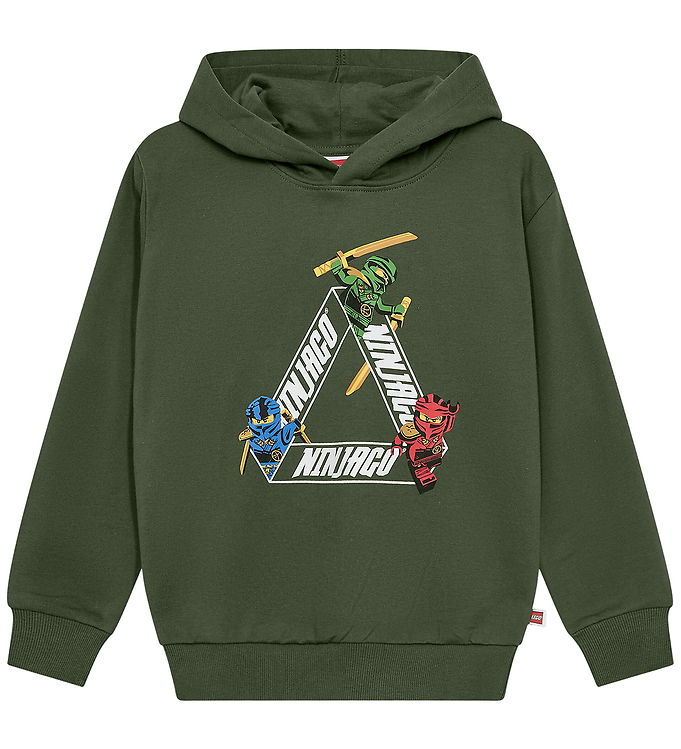 LEGOÂ® Ninjago Hættetrøje - LWSian 603 - Armygrøn m. Print