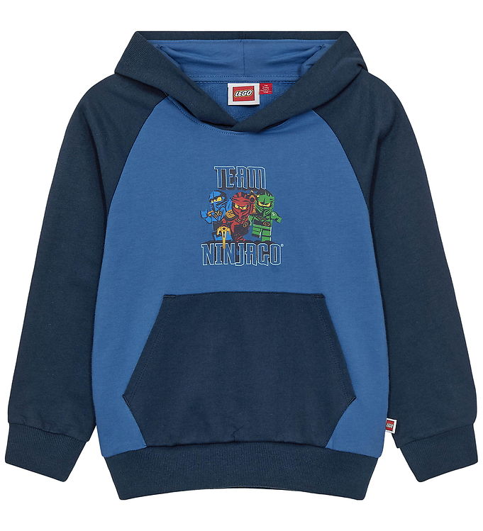 LEGOÂ® Ninjago Hættetrøje - LwSian 109 - Blå/Navy m. Print