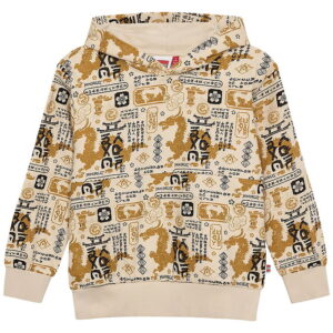 LEGOÂ® Ninjago Hættetrøje - LwSian - Mørk Off-white m. Print