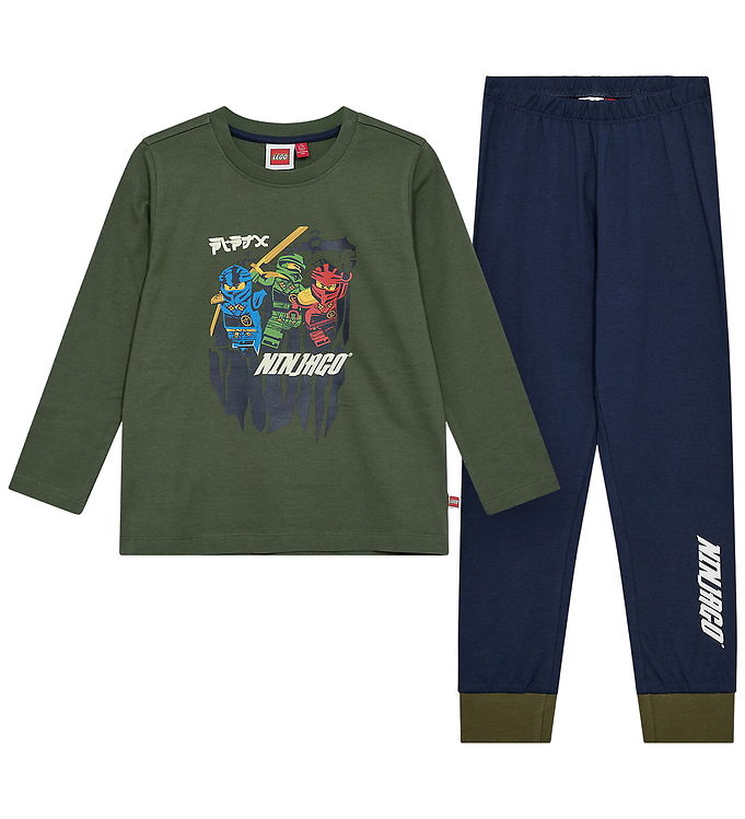 LEGOÂ® Ninjago Nattøj - LWAiko 600 - Amygrøn/Navy m. Selvlysende