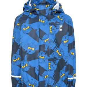 LEGOÂ® Ninjago Regnjakke - PU - Jonathan 103 - Blå m. Ninjaer