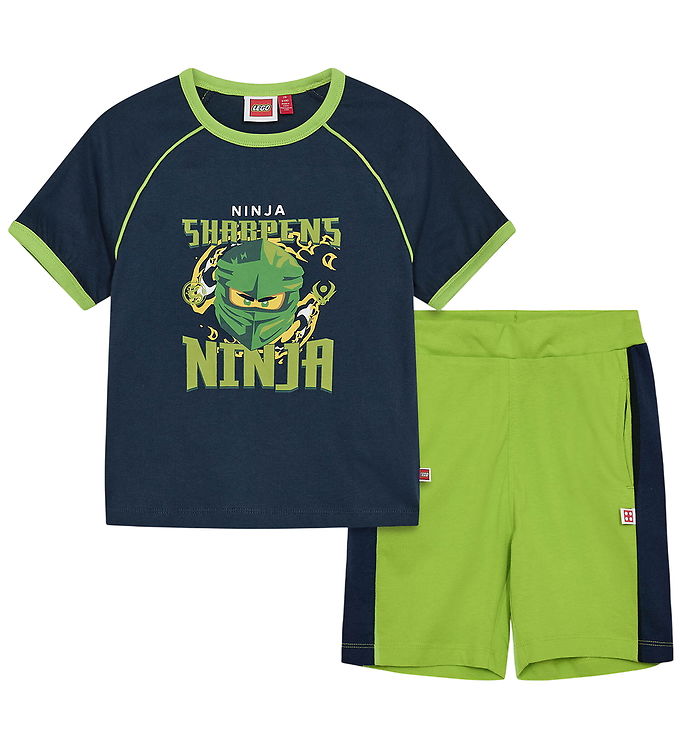 LEGOÂ® Ninjago Shortssæt - T-shirt/Shorts - Navy/Grøn