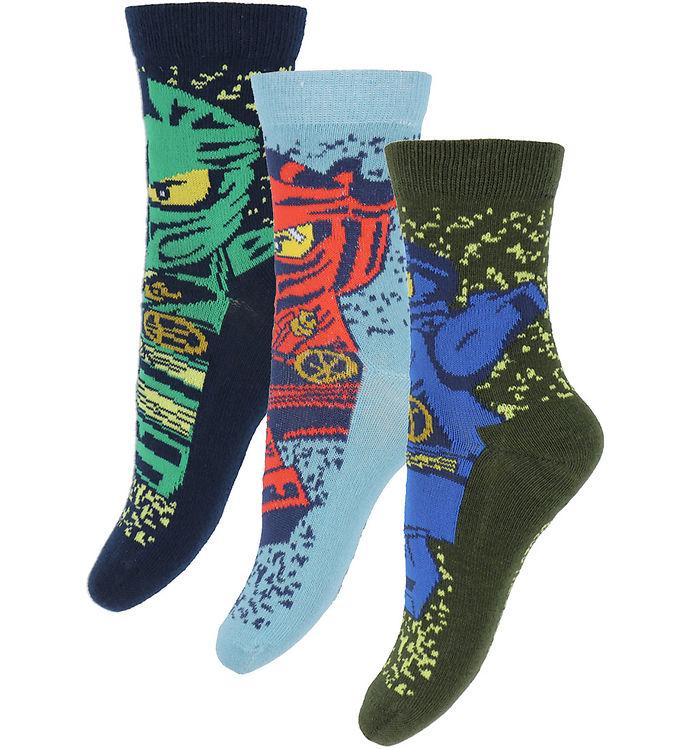 LEGO® Ninjago Strømper - 3-pak - LwaGan - Blå