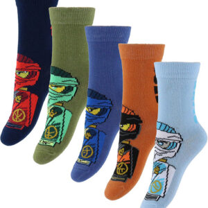 LEGOÂ® Ninjago Strømper - 5-pak - LwAiko - Blå/Orange/Grøn