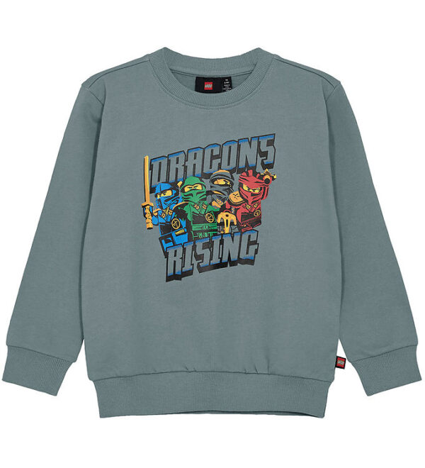 LEGOÂ® Ninjago Sweatshirt - LwSaku 301 - Lysegrøn m. Print