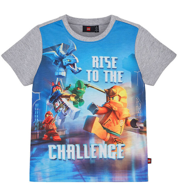 LEGOÂ® Ninjago T-shirt - LWTano 131 - Gråmeleret/Blå m. Print