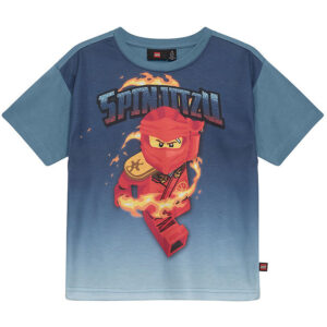 LEGOÂ® Ninjago T-shirt - LwTaffy 307 - Støvet Blå m. Print
