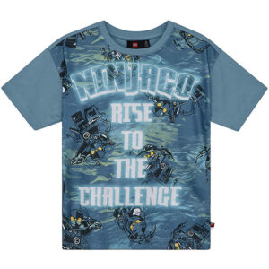 LEGOÂ® Ninjago T-shirt - LwTaffy 308 - Støvet Blå m. Print