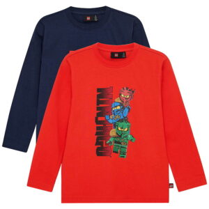 LEGO® Wear Ninjago Bluse - 2-Pak - LwTaffy - Blå/Rød