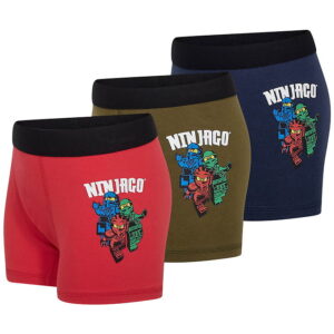 LEGOÂ® Wear Ninjago Boxershorts - 3-pak - LwaGan - Blå/Rød/Grøn