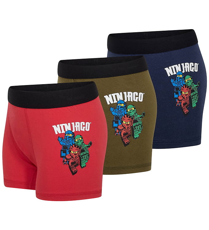 LEGO® Wear Ninjago Boxershorts - 3-pak - LwaGan - Blå/Rød/Grøn