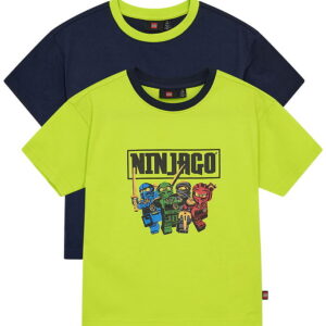 LEGO® Wear Ninjago T-shirt - 2-pak - LwTaffy - Blå/Grøn