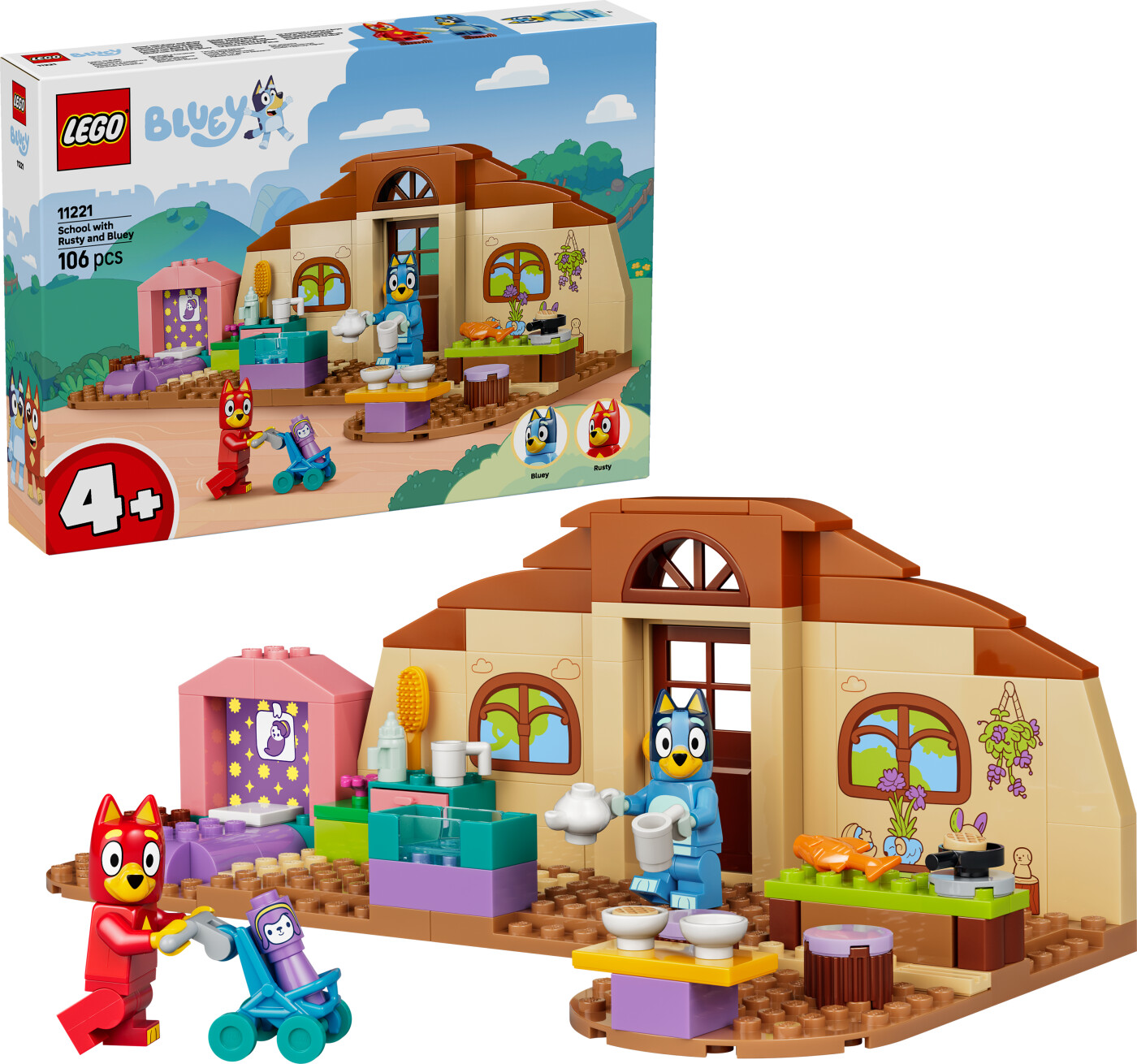 Lego 11221 - Bluey - School With Rusty And Bluey