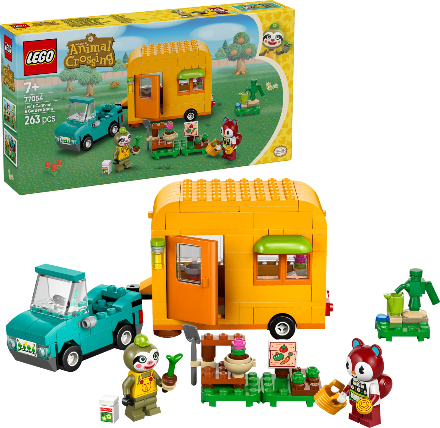 Lego Animal Crossing - Leif Med Campingvogn Og Havebutik - 77054