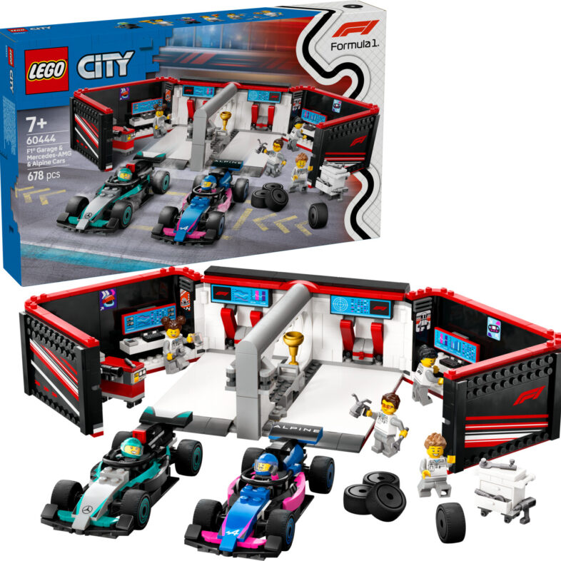 Lego City - F1 Garage - Mercedes-amg Og Alpine-biler - 60444