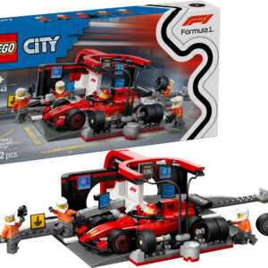 Lego City - F1 Pitstop Og Pitcrew Med Ferrari-bil - 60443