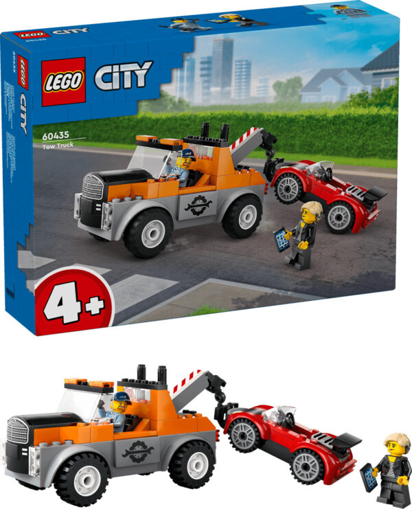 Lego City - Kranvogn Og Sportsvognsreparation - 60435