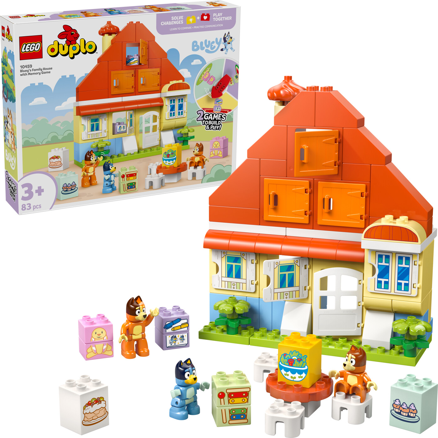 Lego Duplo - Blueys Families Hus Med Huskespil - 10459