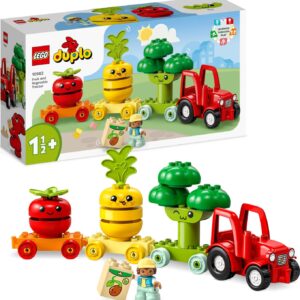 Lego Duplo - Traktor Med Frugt Og Grøntsager - 10982