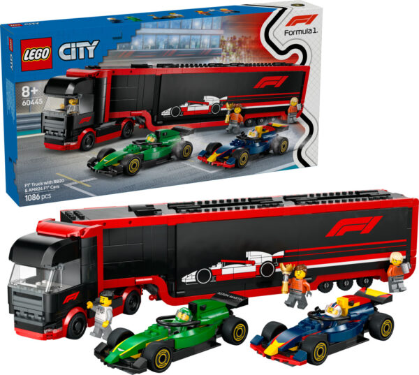 Lego - Lego City - F1®-lastbil Med Rb20 Og Amr24 F1®-biler (60445)