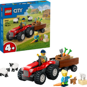 Lego - Lego City - Rød Traktor Med Anhænger Og Får (60461)