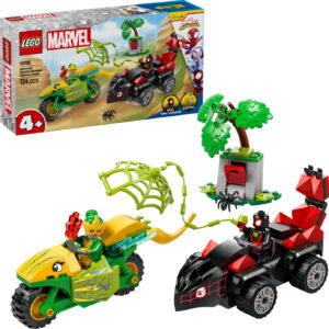 Lego Marvel Spidey - Spin Og Electros Dinosaurkøretøjsjagt - 11198