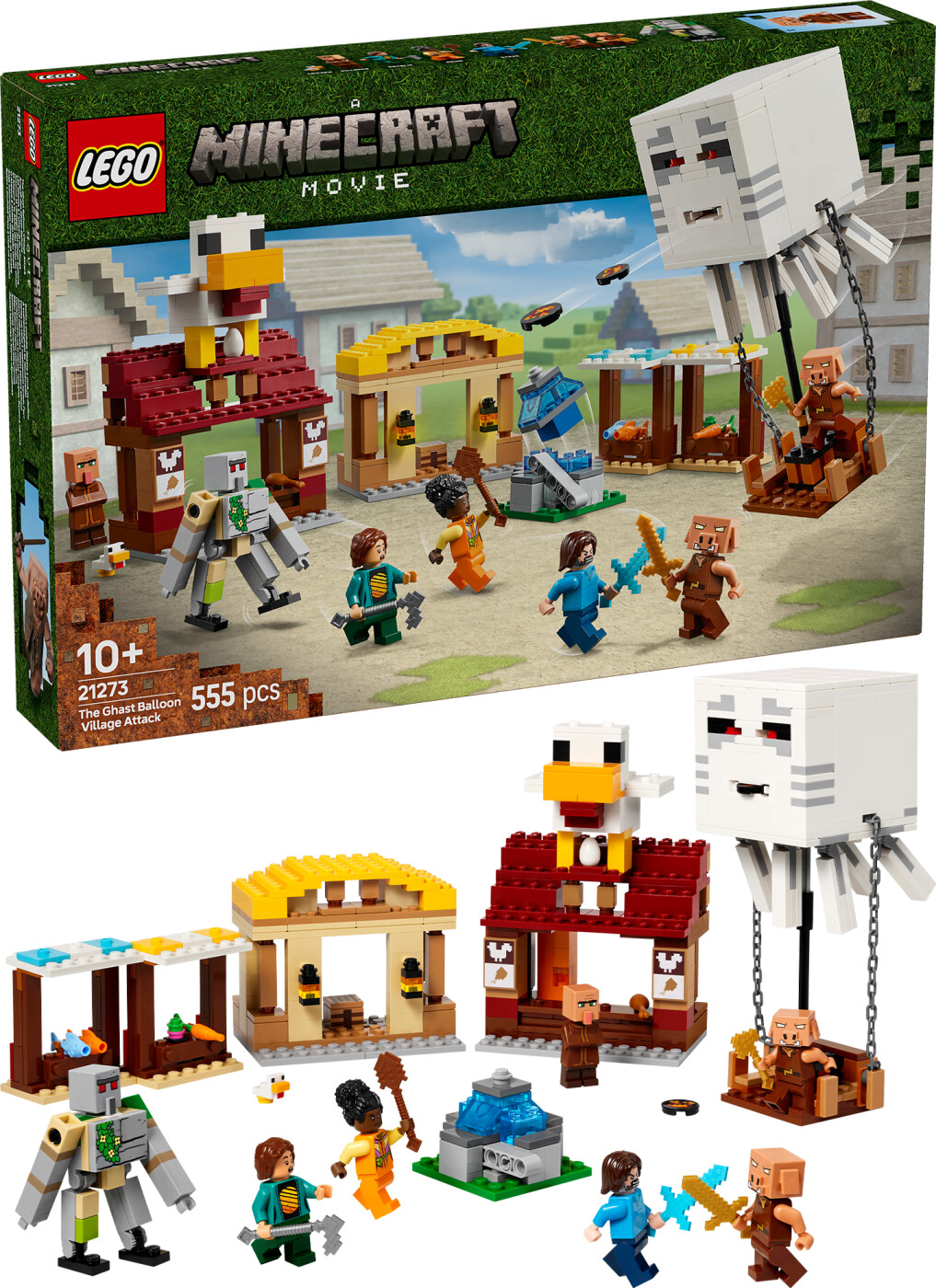 Lego Minecraft Movie - Ghast-ballonens Angreb På Landsbyen - 21273