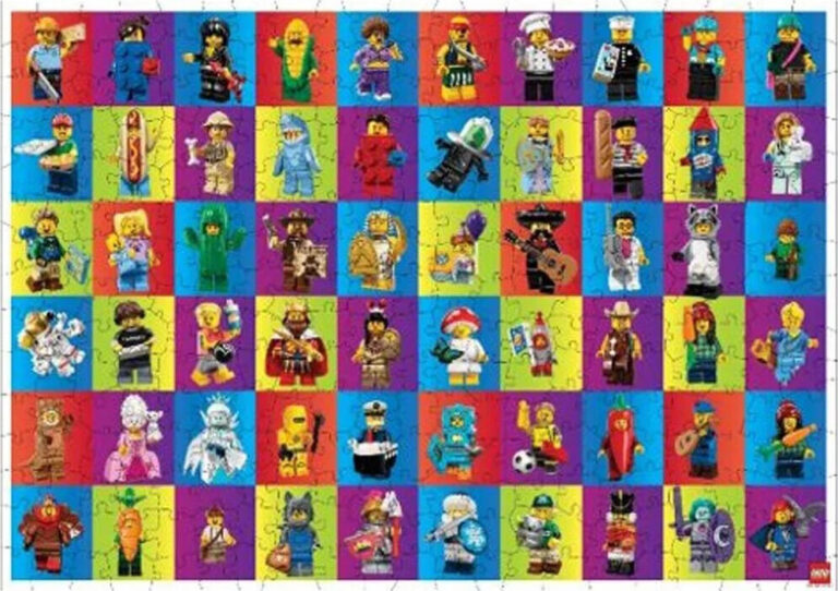 Lego - Minifigur Collage 1 Puslespil - 500 Brikker