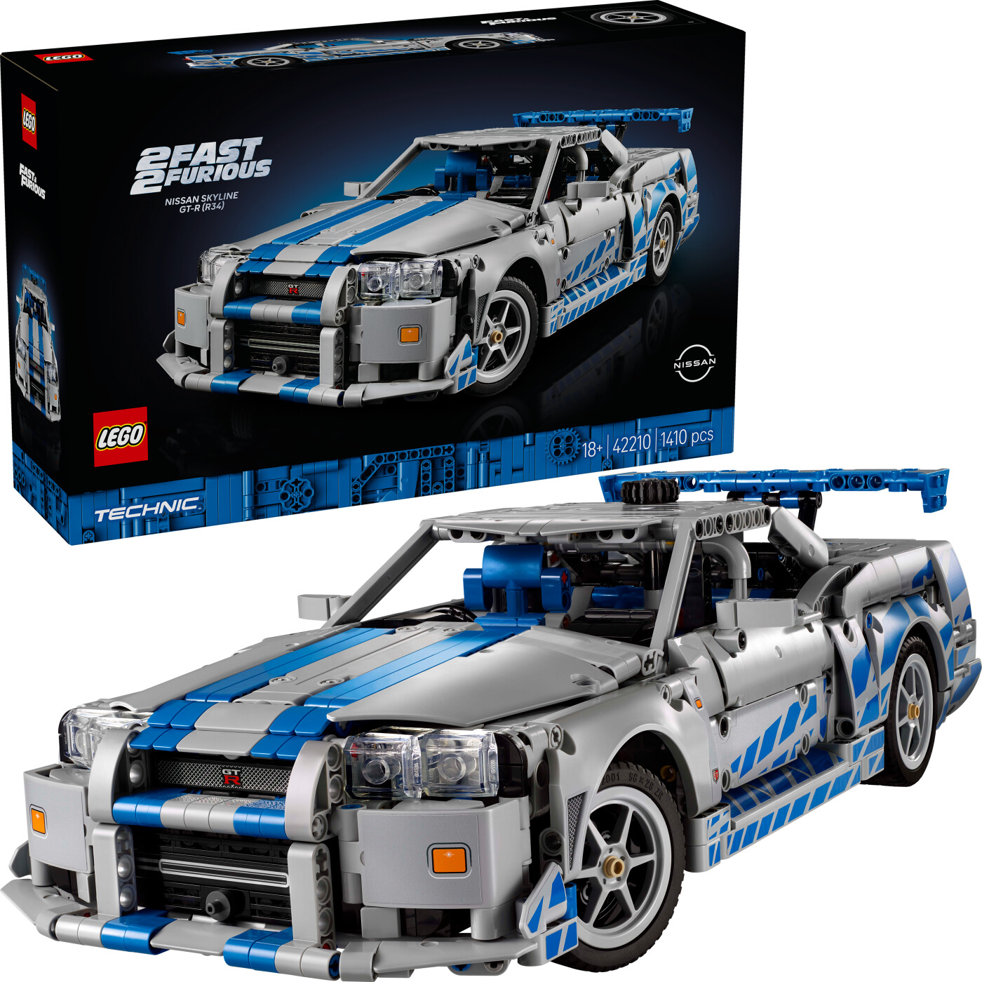 Lego Technic - 2 Fast 2 Furious Nissan Skyline Gt-r - R34 - 42210