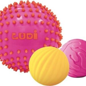 Ludi - Sansebolde Sæt - Pink Og Gul - 3 Stk