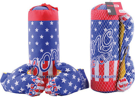 Sports Active Boxing Bag With Gloves - Stars & Stribes