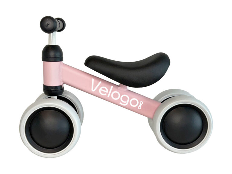 Velogo - Løbecykel fra 1 år - 4 hjul - Lys pink