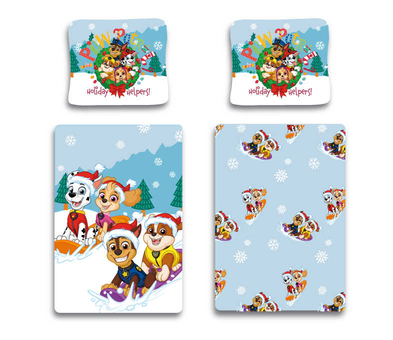 Voksen Størrelse Sengetøj Paw Patrol ""Julemotiv"" - Voksen størrelse sengesæt - Legekammeraten.dk